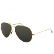 Ray-Ban 雷朋墨镜男女款飞行员系列金色镜框绿色偏光镜片眼镜太阳镜 RB3025 001/58 58mm