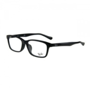 RayBan 雷朋 眼镜框亚洲定制时尚方框亮面黑色男女近视眼镜架RX5318D 2000 55mm *2件