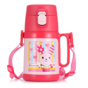 孔雀（Peacock） SSB-400 316不锈钢儿童吸管保温杯 400ml  内置吸管