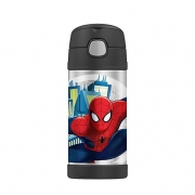 膳魔师（THERMOS）  Funtainer Bottle 儿童保温杯 吸管杯 340ml 蜘蛛侠款