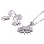 七夕礼物 Swarovski 施华洛世奇 个性花朵 项链耳环套装