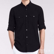 Calvin Klein Seersucker 男士纯棉长袖衬衫 $17.96