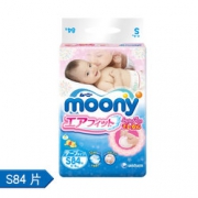 moony 尤妮佳 婴儿纸尿裤 S84片  69.5元（99元，398-120）