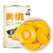 凑单品！朱先森 糖水黄桃水果罐头  425g