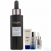平价兰蔻小黑瓶，L'OREAL PARIS 巴黎欧莱雅 青春密码酵素精华肌底液50ml +美白三件套中样(洁面乳30ml+新肌露22ml+祛斑精华液15ml)
