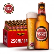 葡萄牙原瓶进口 超级波克（SuperBock） 经典黄啤 250ml*24 小瓶 整箱啤酒+开勒（KELER） 250ml*6瓶装+凑单品
