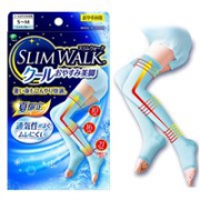 夏季款：Slim Walk Cool 冷感夏季限定瘦腿袜 蓝色 S-M / M-L码