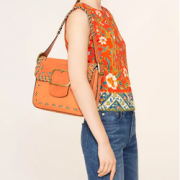 17年秀场款！Tory Burch Sawyer 托里·伯奇 女士真皮针脚肩背包