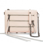 Rebecca Minkoff 瑞贝卡·明可弗Mini 5 Zip樱花粉斜挎包