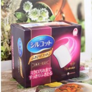 补货：日本COSME大赏 Unicharm尤妮佳省水化妆棉 32枚*4  紫色盒