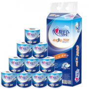 限地区！心相印  心柔系列卫生纸 3层160g卷纸*10粒 （3件7折，折15.33元/提）