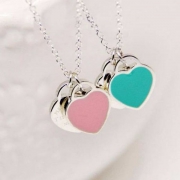Tiffany&Co 蒂芙尼 双心吊坠项链 3色