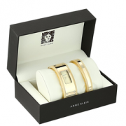 Anne Klein AK / 2826HNST女士金色手表和手镯套装