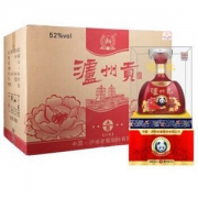 泸州老窖 泸州贡A8(红) 52度 500ml*6瓶 整箱装白酒 （箱内有手提袋三只）