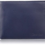 Calvin Klein RFID Blocking 海军蓝/灰 真皮钱包