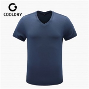 CoolDry 男士纯色莱卡V领T恤