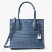 Michael Michael Kors Mercer Embossed-Leather 女士斜挎包