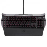 华硕（ASUS）GK2000 猎鹰 ROG玩家国度系列 32bit处理器LED背光电竞机械游戏键盘  黑色  Cherry  MX红轴