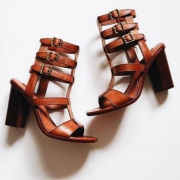 Frye 弗莱 Suzie Gladiator 女士真皮高跟罗马鞋 3折$77.4