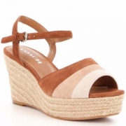COACH Farren  蔻驰 女士真皮坡跟凉鞋 新低2.8折$39.99
