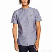限M码，LYLE & SCOTT 苏格兰金鹰 男士休闲短袖衬衫 Prime会员免费直邮