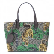 GUCCI 古驰 GUCCI女包 GG Supreme tote系列乌木色PVC印花女士手拎包 412096 K5P3T 8651