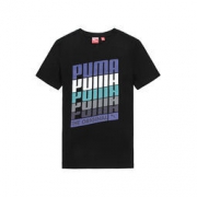 PUMA 彪马 男士黑色针织T恤 789143
