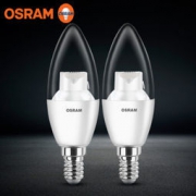 OSRAM 欧司朗 E14小螺口LED灯泡 3.3W 暖白光 2只装