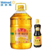 鲁花 5S压榨一级花生油 （沃尔玛）非转基因  5.436l*2件