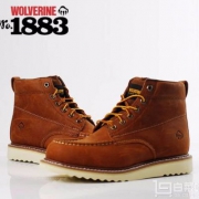 Wolverine 渥弗林 1883系列 W09091 男士真皮系带靴