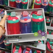 Contigo康迪克 儿童防漏吸管杯 414ml 3个装