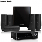 哈曼卡顿（Harman/Kardon）  HKTS 60BQ 5.1声道 家庭影院 壁挂音响 + AVR 151S功放