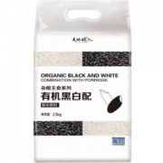 天地粮人 有机 黑白配 主食系列 杂粮粥米搭档2.5kg（黑米 大米 糯米 东北 五谷 杂粮 粗粮 真空装 粥米伴侣） *7件