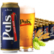 好价速上：德国原装进口 宝乐氏（Puls）拉格原麦啤酒 500ml*24听整箱装