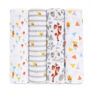 aden+anais  维尼熊 平纹襁褓4件装 112 x*112cm *2件