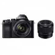 索尼（SONY） ILCE-7K 全画幅微单双镜头套装（2430万有效像素 SEL2870+SEL50F18F a7K/α7K）