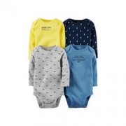 carter’s 卡特 6个月 小胡子笑脸童装四件套哈衣 *2套