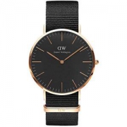 Daniel Wellington 丹尼尔•惠灵顿 DW 黑表盘 尼龙带 男表 DW00100148-DW00100149 石英机芯（瑞典品牌 保税区发货）