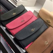 实属好价，可入！COACH 蔻驰F54008女士长款真皮钱包 经典黑