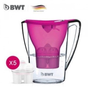 德国原装进口 BWT 净水壶 去除重金属水垢 2.7L 特别添加镁离子 共5个滤芯