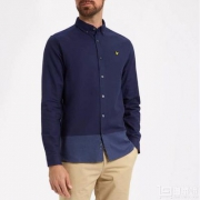 LYLE & SCOTT 苏格兰金鹰 Stripe Twill 男士拼色纯棉休闲衬衫 直邮含税
