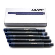 凌美LAMY钢笔签字笔笔芯 专用墨胆 一次性墨水芯5支 T10 蓝黑色