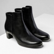 37码+，ECCO 爱步 Alliston女士真皮高跟短靴 $85.5