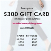 Neiman Marcus尼曼官网购正价美妆、时尚类单品满额最高送$300礼卡