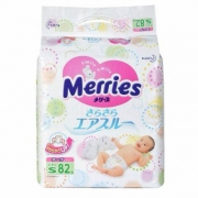 Merries 花王 妙而舒 纸尿裤 S82*4件