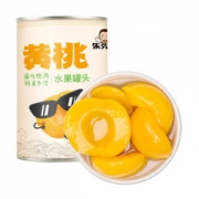 朱先森 糖水黄桃水果罐头 对开黄桃罐头 方便速食休闲零食 425g *2件