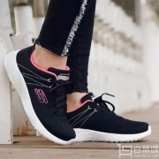 2017新款 Skechers 斯凯奇 BURST系列 12434 女士系带运动休闲鞋 3色