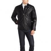 Perry Ellis  Lambskin Leather Open Bottom 男士羊皮夹克