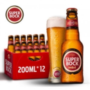 葡萄牙原瓶进口 超级波克（SuperBock） 黄啤 200ml*12 迷你小瓶 整箱啤酒 *2件