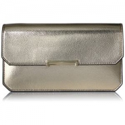 中亚prime会员：Ivanka Trump Mara Angled Clutch 女士真皮手拿包
